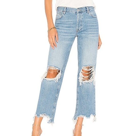 Free People Revolve x We The Free Light Stone Maggie Straight Jean 25 - Picture 1 of 7